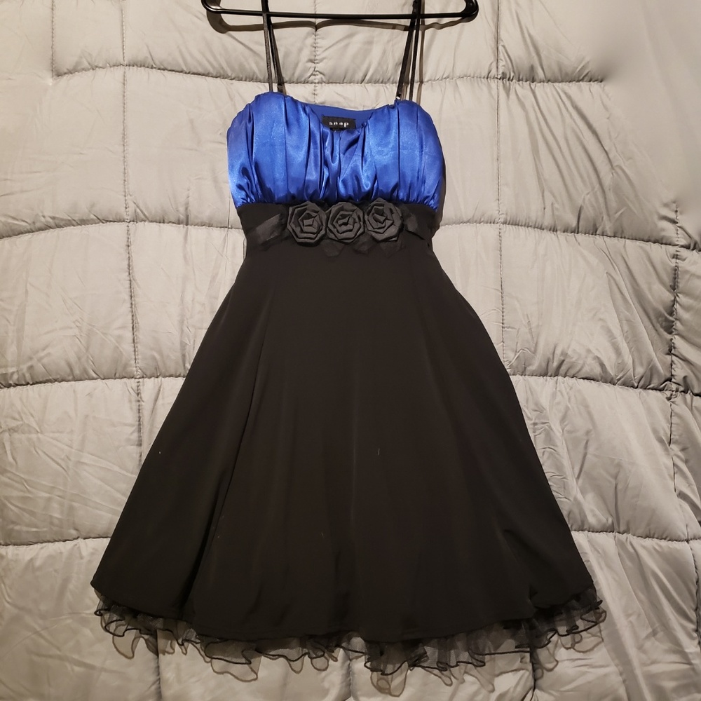 Blue & black Homecoming Dress